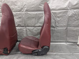 2001-2005 Mazda Miata Mx-5 OEM Red Vinyl Leather Seats Pair 01-05 04NB4374