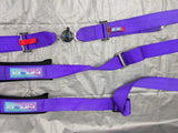 NRG Innovations SBH-4PC-SPP 4-Point Racing Harness Purple 2-in Webbing USED
