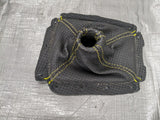 90-97 Mazda Miata NA Shift Boot Yellow Perforated Yellow Stitch  1990-1997
