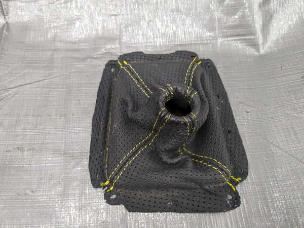 90-97 Mazda Miata NA Shift Boot Yellow Perforated Yellow Stitch  1990-1997