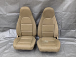 1999-2000 Mazda Miata Mx-5 OEM Tan Leather Seats Pair 99NB18J4 99-00 — Mazda Miata MX-5 OEM part product photo
