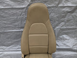 1999-2000 Mazda Miata Tan Beige Leather Passenger Seat Assembly Has Wear 92NA685