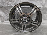 Konig Incident 15x6.5 4x100/4x108 +40mm Graphite/Machined Wheel Rim 15" Inch #2 Mazda Miata OEM used part