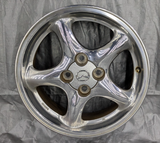 1999-2005 Mazda Miata Mx-5 OEM Alloy Wheel Rim 5 Spoke Polished 15x6 +40 4x100 00NB8402 99-05 Mazda Miata OEM used part