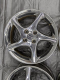 16” Mazda Miata Chrome Alloy Wheel Rim Twist 5 spoke 16x6.5 +40 4x100  01NB0469
