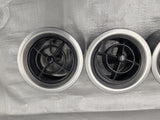 1990-2005 MAZDA MIATAOEM SET OF 4 SATIN SILVER TRIM EYEBALL STYLE DASH VENTS
