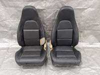 1999-2000 Mazda Miata Mx-5 OEM Black Leather Seats Pair 92NAPZ 99-00 — Mazda Miata MX-5 OEM part product photo