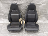 1999-2000 Mazda Miata Mx-5 OEM Black Leather Seats Pair 92NAPZ 99-00 — Mazda Miata MX-5 OEM part product photo