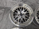 JNC WHEELS JNC001 15x8 4x100 +20 Silver Set of 4 Used