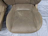 2001-2005 Mazda Miata Mx-5 OEM Tan Vinyl Seats Pair  01-05 00NB7436