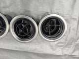 1990-2005 MAZDA MIATAOEM SET OF 4 SATIN SILVER TRIM EYEBALL STYLE DASH VENTS