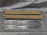 1999-2005 Mazda Miata Mx-5 OEM Door Sill Trim Cover Pair Chrome Tan 99-05 OEM Mazda Miata MX-5 part image