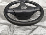 99-05 MAZDA MIATA BLACK LEATHER STEERING WHEEL 01NB18J 1999-2005