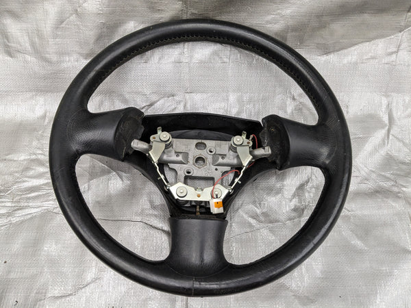 1999-2005 Mazda Miata Mx-5 OEM Black Leather Steering Wheel 00NBPT 99-05