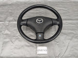 1999-2005 Mazda Miata Mx-5 OEM Black Leather Steering Wheel 00NB7436 99-05