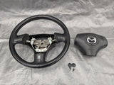 1999-2005 Mazda Miata Mx-5 OEM Black Leather Steering Wheel 02NB0151 99-05