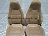 99-00 Mazda Miata Tan leather Seats / Pair Set OEM USED #2