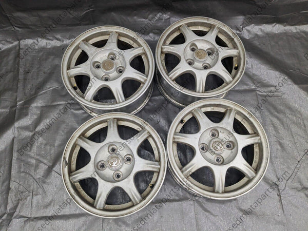 94-97 Mazda Miata Semi hollow spoke Wheel Rim Set Miata MX5 14x6 11.2 lb 94NAPZ - Wheels by Mazda - 
