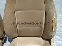 99-00 Mazda Miata Tan leather Seats / Pair Set OEM USED #2