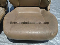 99-00 Mazda Miata Tan leather Seats / Pair Set OEM USED #2