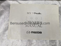 Mazda Miata 2001 USED Owners Manual Good condition 01NB23C